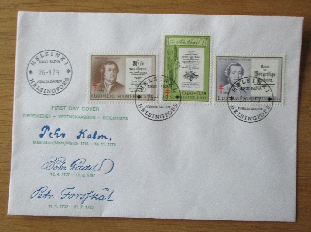 Finland, FDC toeslagserie Longfonds, 1979, Ophalen of Verzenden, Finland, Gestempeld