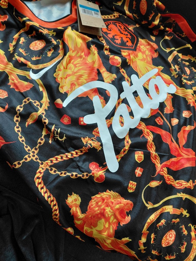 Oranje patta t shirt maat m, Nike, Nieuw, Oranje, Verzenden