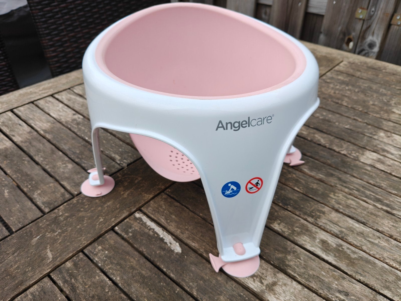 Angelcare Badzitje - Roze/Wit, Ophalen of Verzenden, Zo goed als nieuw, Badzitje of Badring