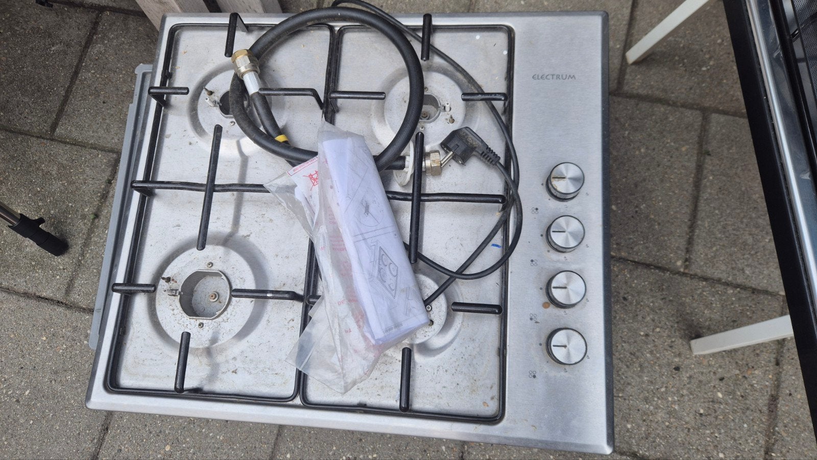 Electrum gasfornuis 4-pits, zo goed als nieuw, Witgoed en Apparatuur, Ophalen, Minder dan 85 cm, 60 cm of meer, 4 kookzones