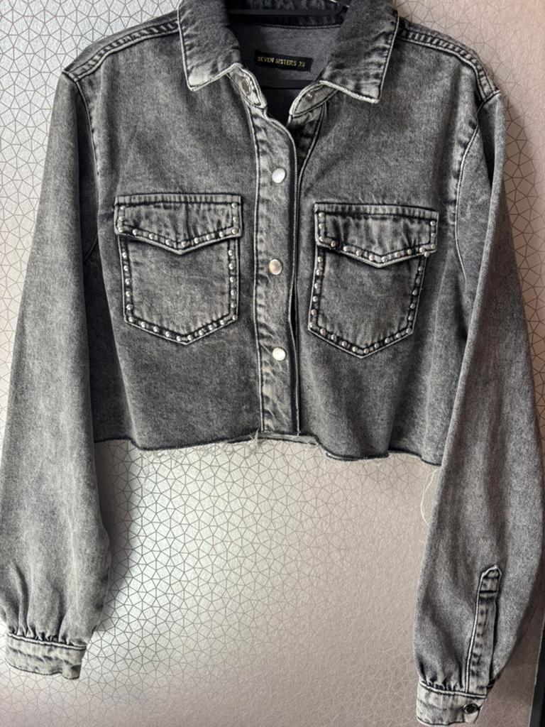 Kort spijkerjasje van de sting, Verzenden, Zo goed als nieuw, Maat 34 (XS) of kleiner, Zwart
