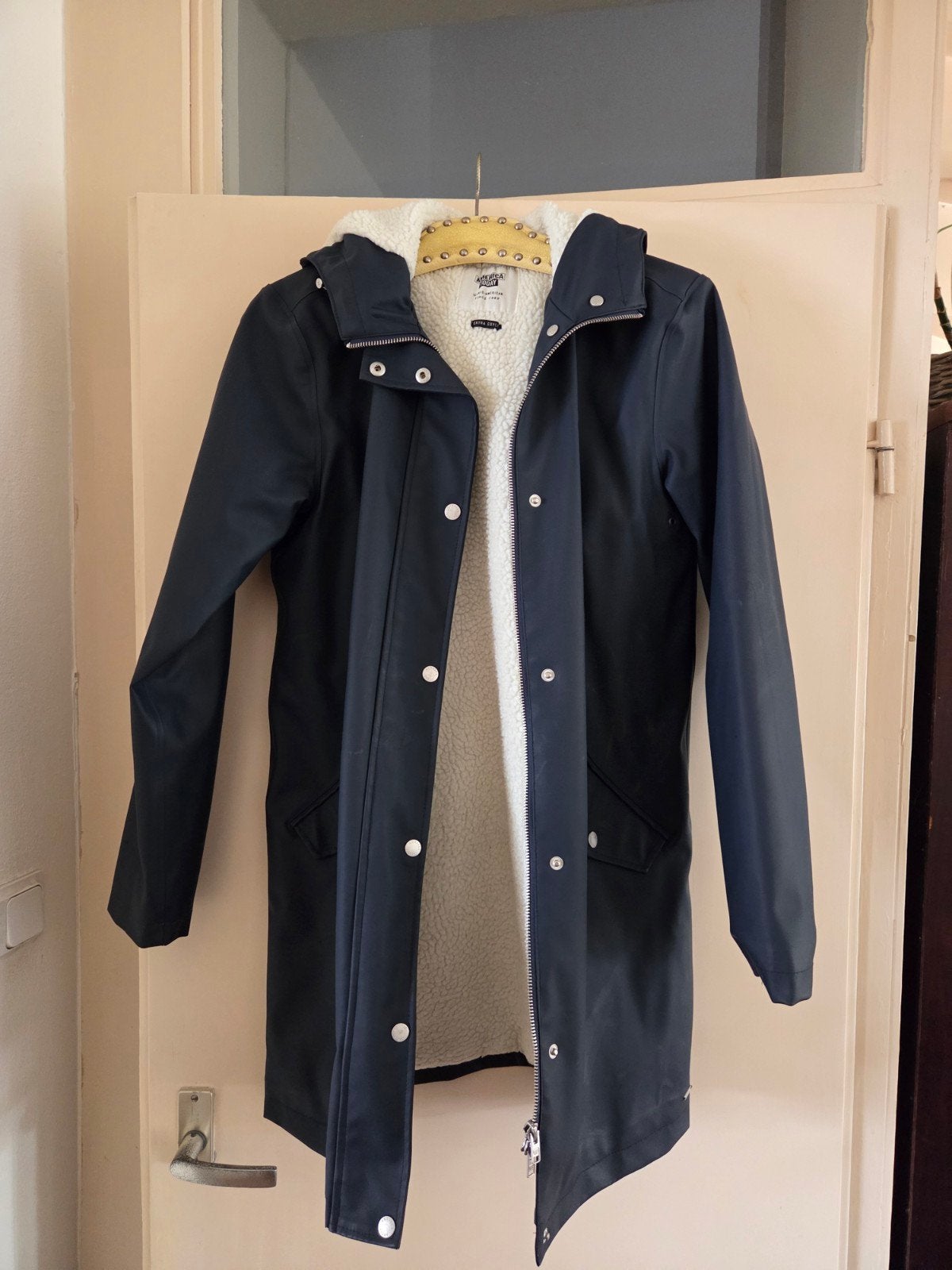 America Today regenjas met teddy voering - Maat XS, Blauw, Ophalen of Verzenden, Zo goed als nieuw, Maat 34 (XS) of kleiner