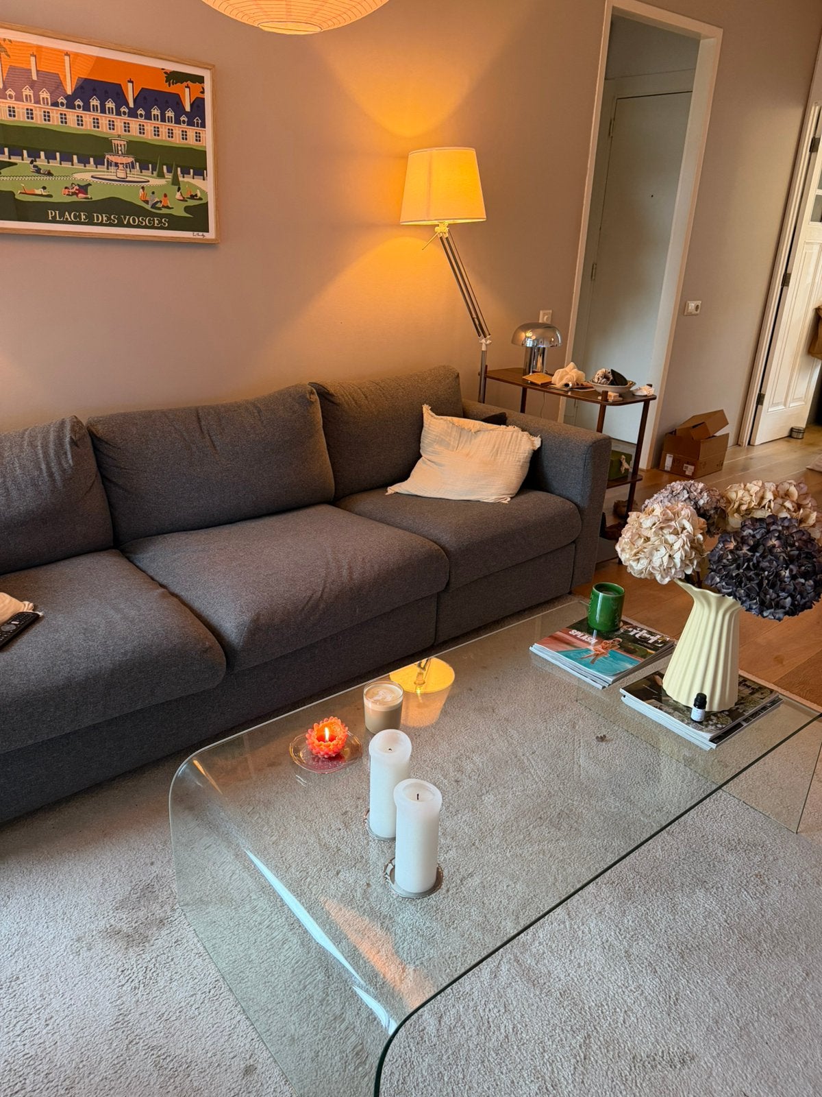 IKEA slaapbank grijs (VIMLE 3 zits), Ophalen, 250 tot 300 cm, Driepersoons, 75 tot 100 cm