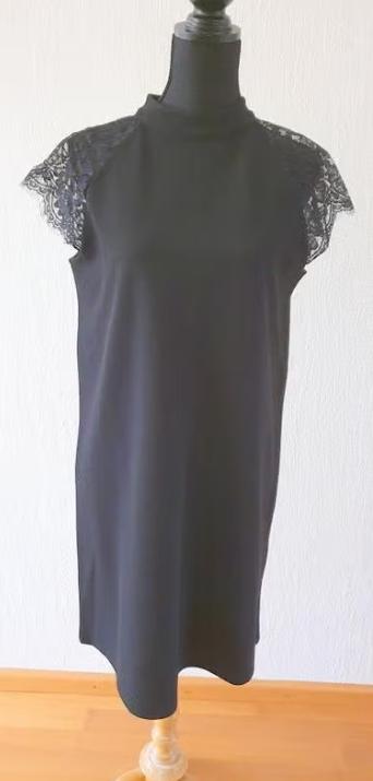 Tom Tailor prachtig zwart jurkje kanten mouwen maat 40, Kleding | Dames, Maat 38/40 (M), Zwart, Zo goed als nieuw, Knielengte