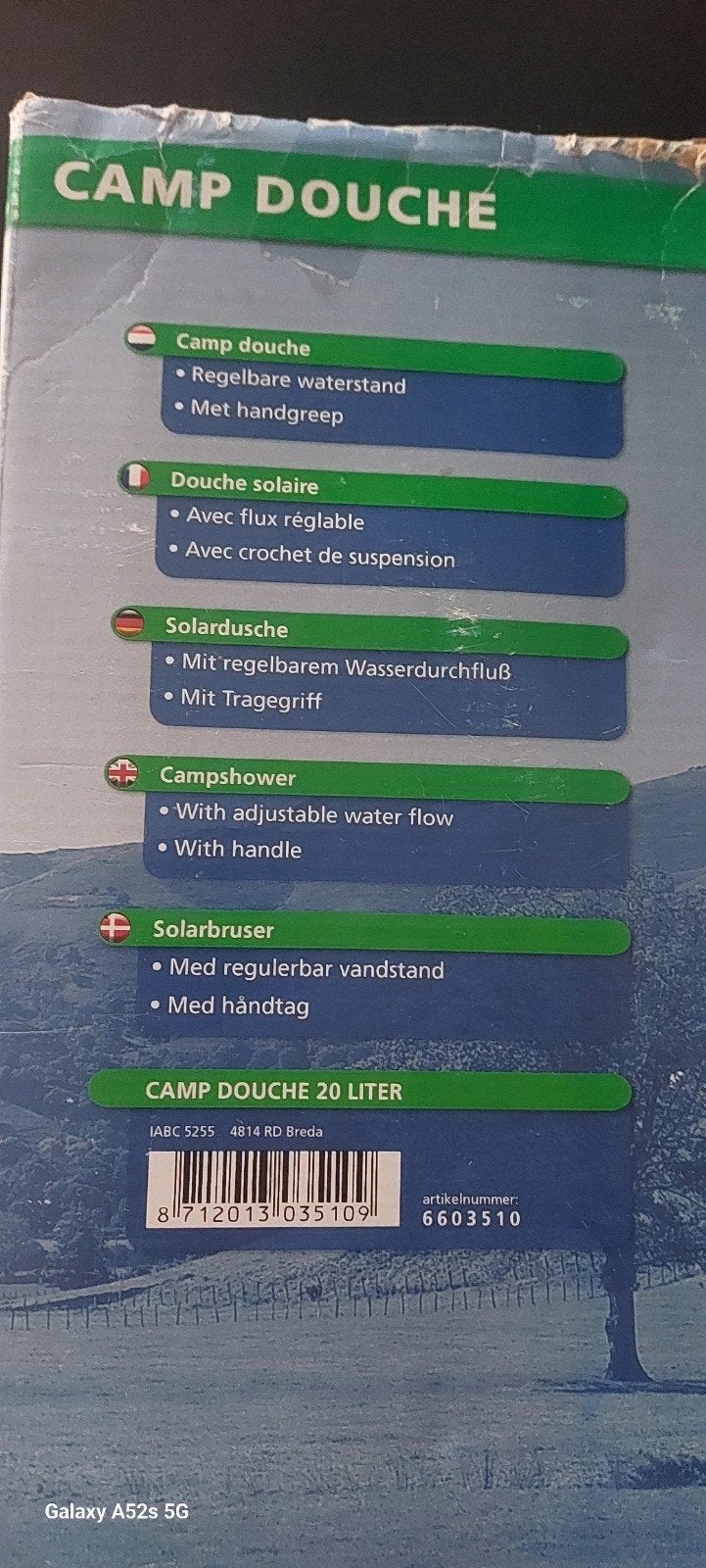 Camping douche, 1 speler, Ophalen, Gebruikt, Vanaf 3 jaar