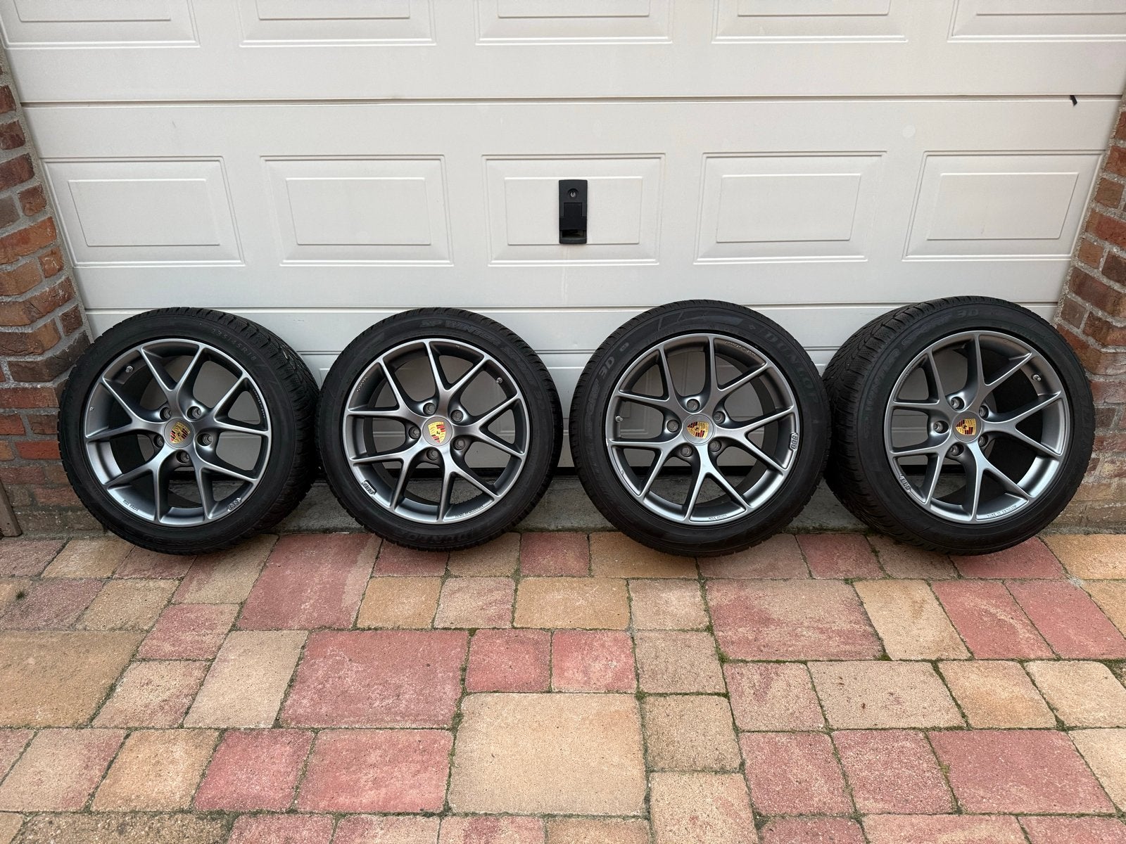 BBS SR 18inch velgen met (winter) banden voor oa Porsche, Ophalen, 18 inch, Gebruikt, Banden en Velgen