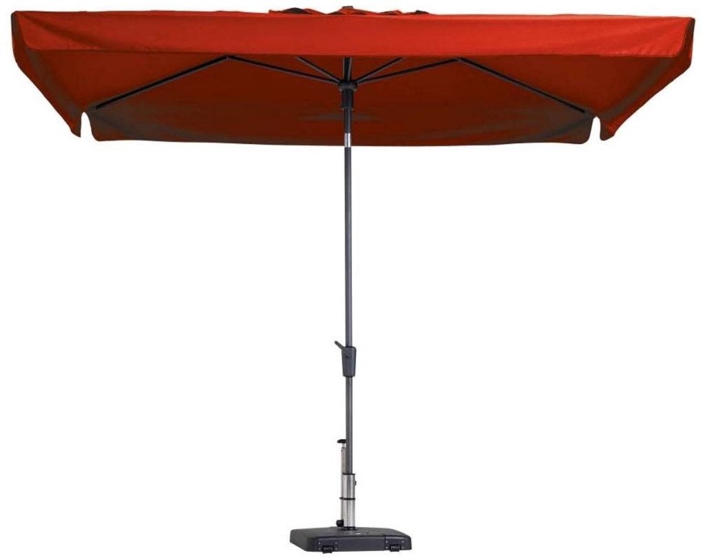 Rechthoekige parasol 200 x 300 cm rood Madison, Tuin en Terras, Parasols, Ophalen, Gebruikt, Kantelbaar, 2 tot 3 meter