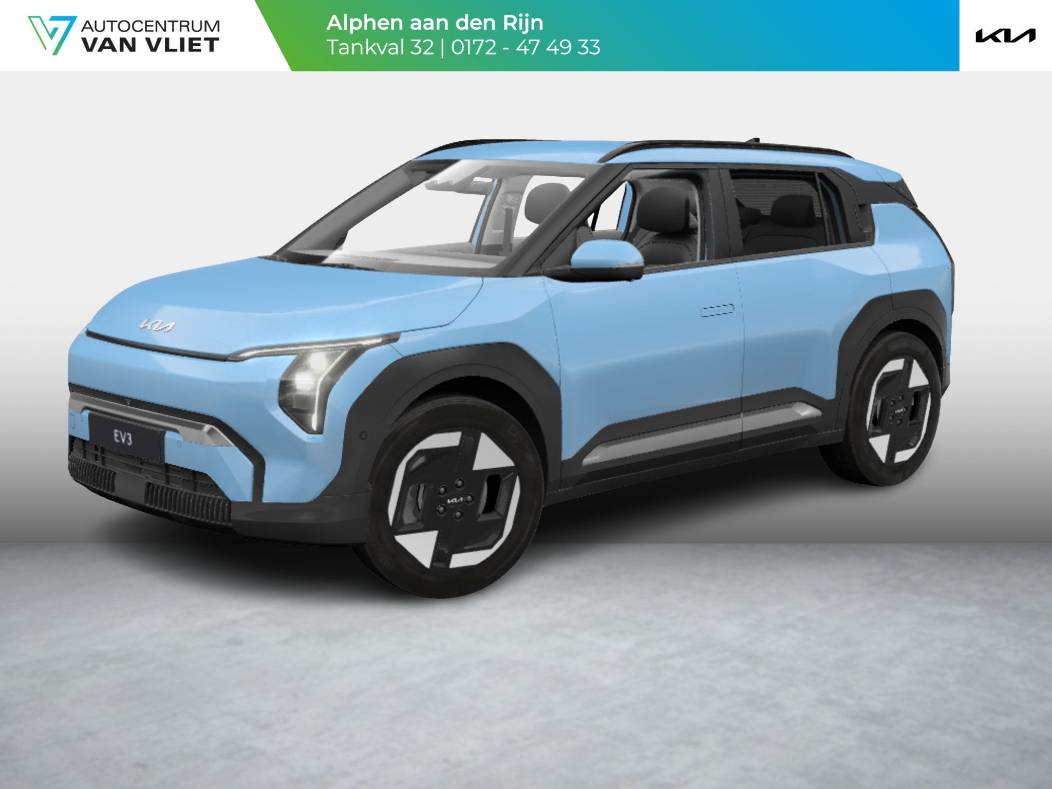 Kia EV3 Plus 58.3 kWh | PDC | Dodehoek assistentie | Stoel e, Auto's, Kia, EV3, Stof, 1700 kg, Blauw