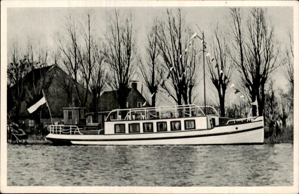 Grouw - Salon-Motorboot - MAR en IE, Ophalen of Verzenden, 1920 tot 1940, Ongelopen, Friesland