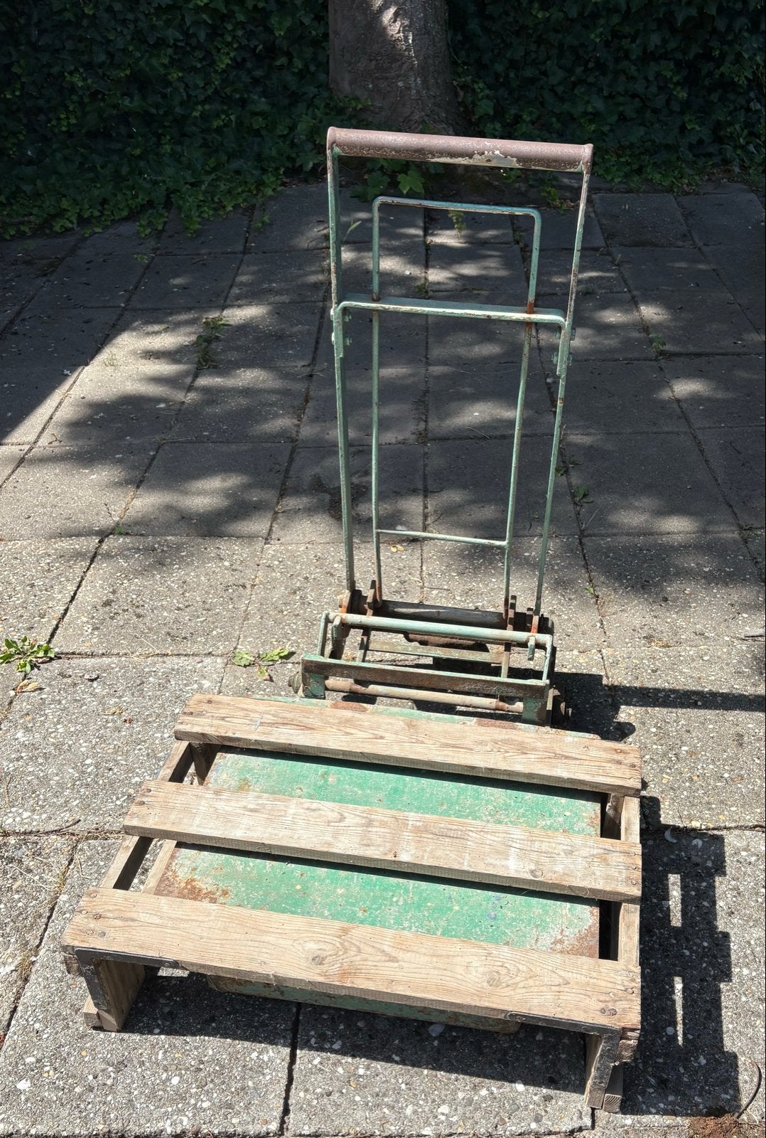 Industriële metalen transportkar/plateauwagen, Ophalen, Gebruikt, Transportkar