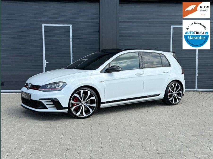 Volkswagen Golf gti Clubsport 2017 NAP!/Pano/Leder/dynaudio, Auto's, Euro 5, Zwart, 4 cilinders, Wit
