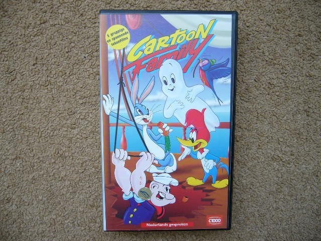 Cartoon Family op VHS band, Alle leeftijden, Ophalen of Verzenden, Gebruikt