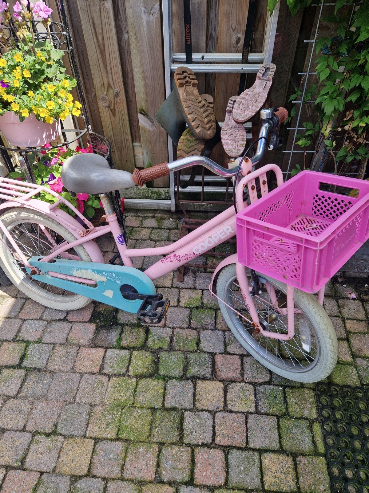 Meisjesfiets, Fietsen en Brommers, Terugtraprem, Gebruikt, 18 inch, Ophalen