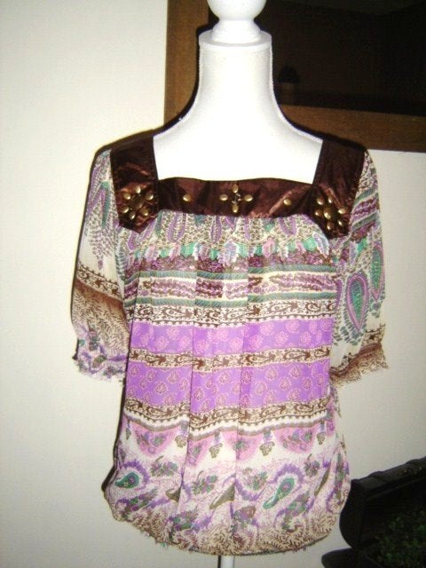 SUPER LEUKE blouse met kleurprint mt. S/M (36/38), Kleding | Dames, Blouses en Tunieken, Ophalen of Verzenden, Nieuw, Maat 36 (S)