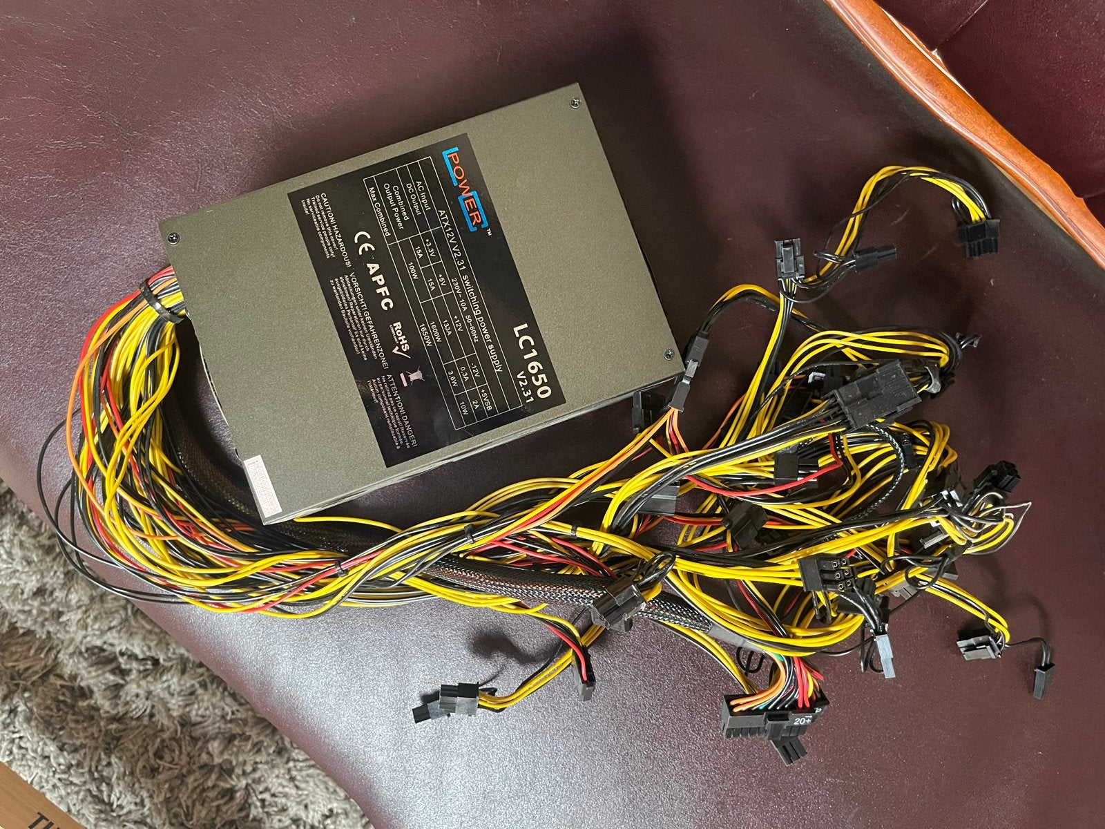 iPOWER LC1650 ATX12V V2.31 1650W Voeding, Computers en Software, Ophalen of Verzenden, Gebruikt