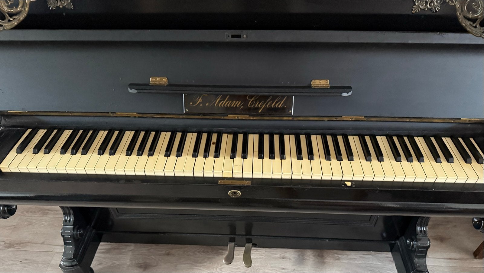 Antieke F. Adam, Crefeld Piano - Zwart, Gebruikt, Ophalen, Gebruikt, Zwart, Piano