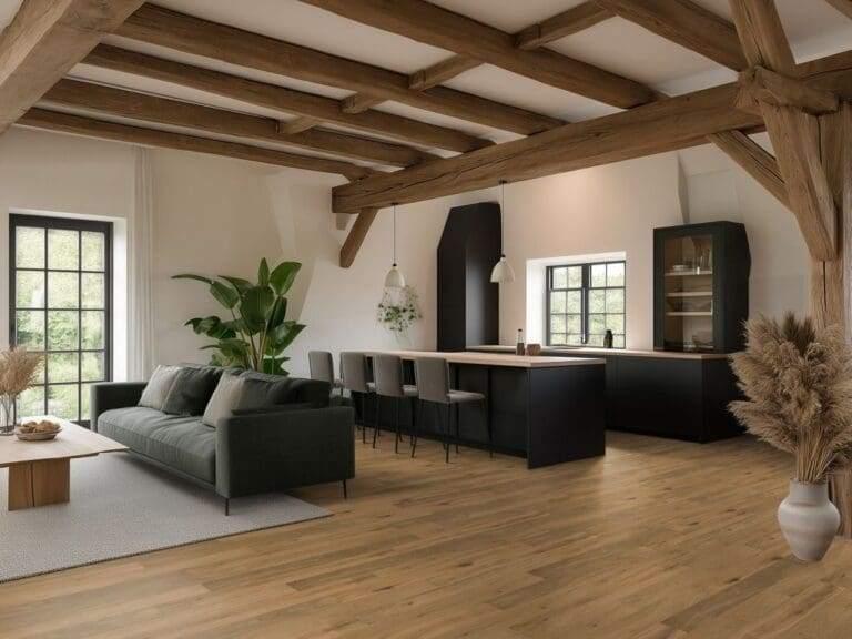 Lamel Parket Reseda Rustiek gerookt naturel - vooraf geoiled, Parket, Bruin, 75 m² of meer, Nieuw