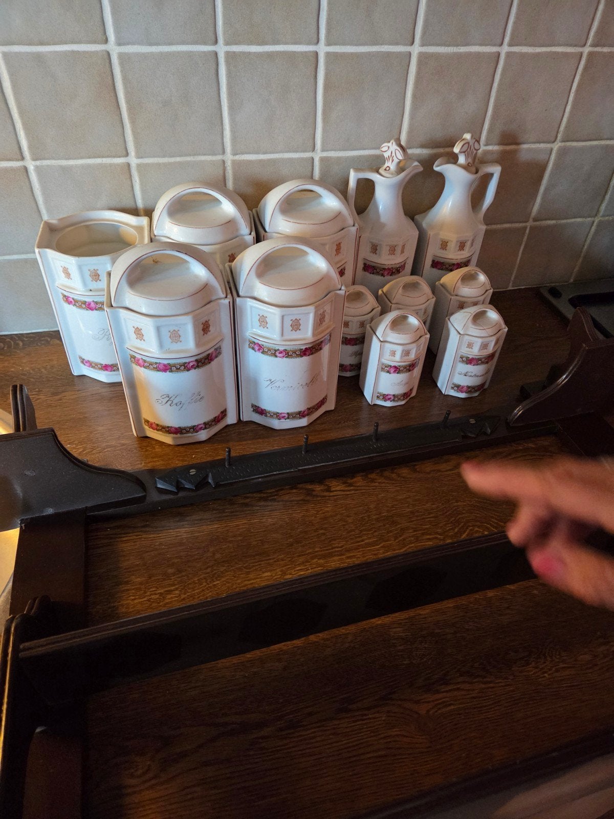 Vintage voorraadpotten set voor koffie, thee en meer, Ophalen of Verzenden
