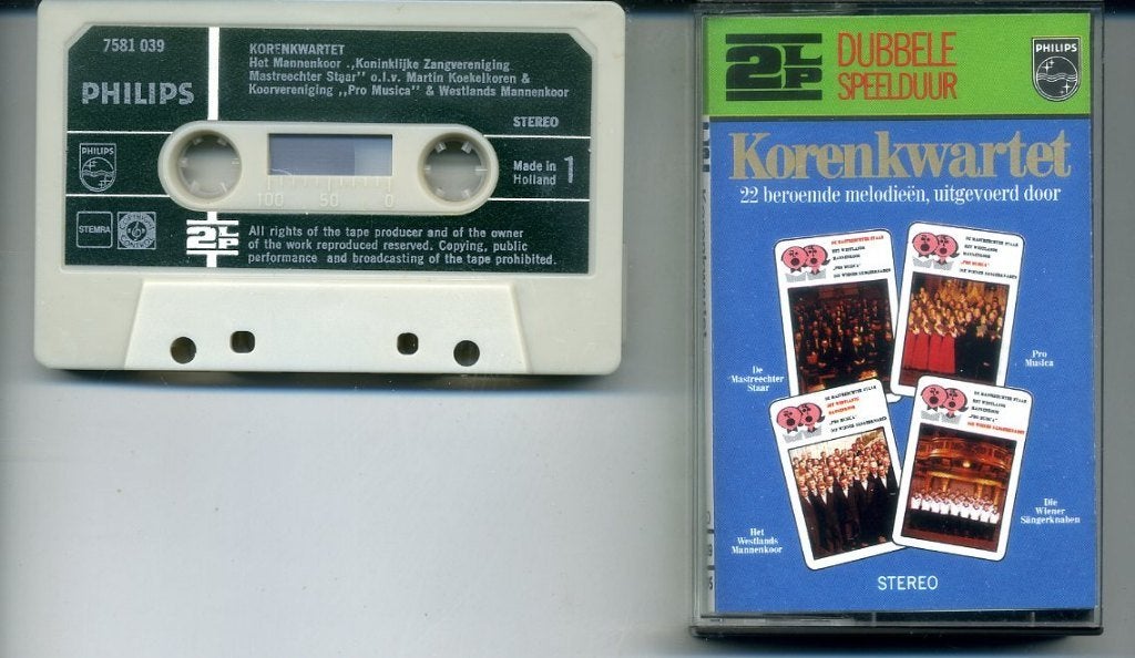 Korenkwartet 22 nrs cassette ZGAN, Ophalen of Verzenden, Zo goed als nieuw, 1 bandje, Origineel