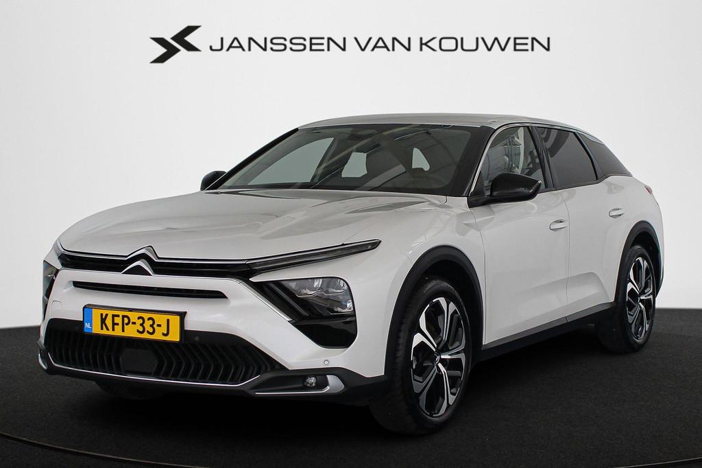Citroen C5 X 1.2 PureTech Plus Automaat Leder Voorruitverwar, Auto's, Citroën, 745 kg, Gebruikt, 1199 cc, Leder en Stof