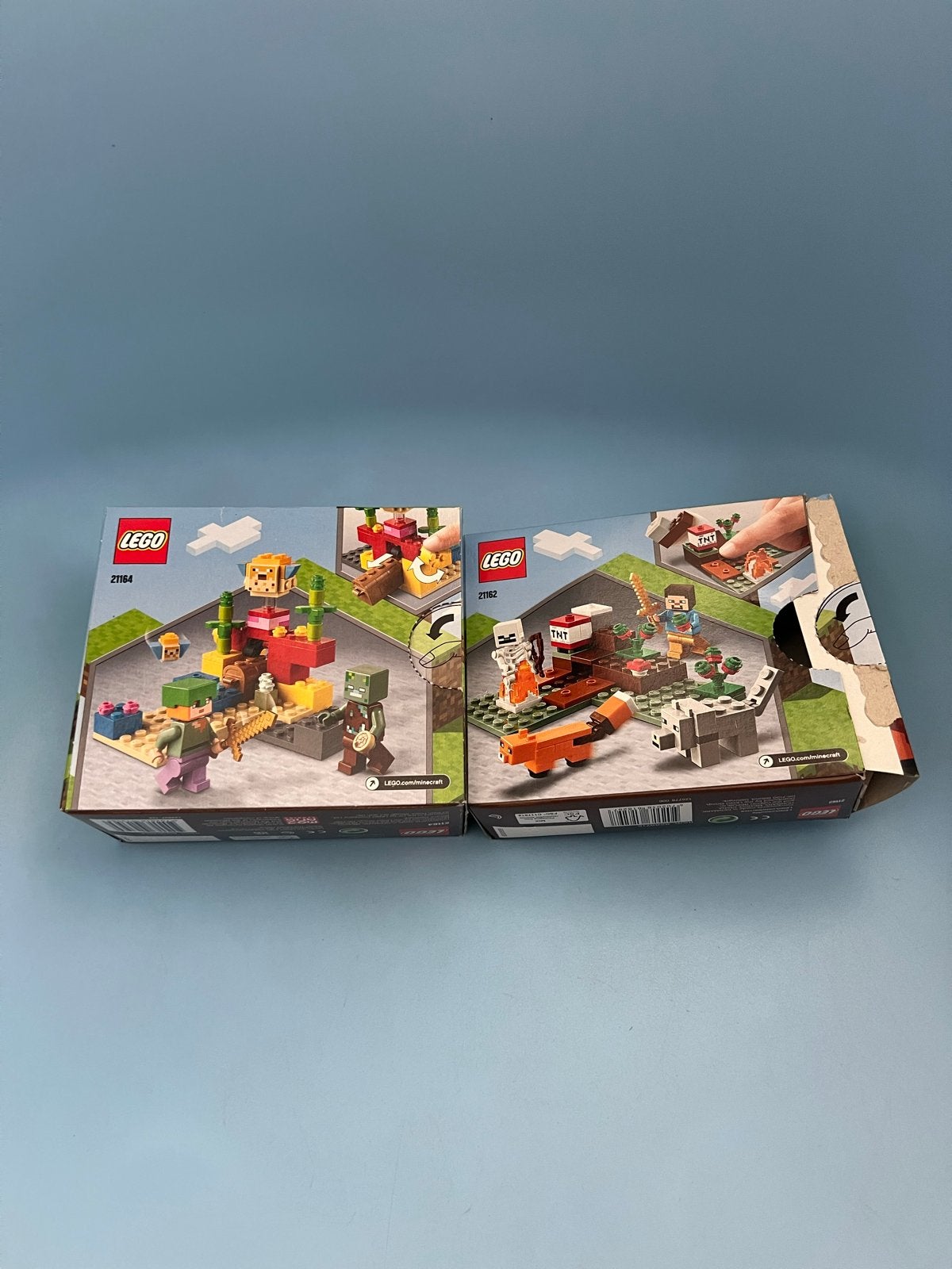 LEGO Minecraft sets 21162 en 21164, Ophalen, Minecraft, Lego, Zo goed als nieuw