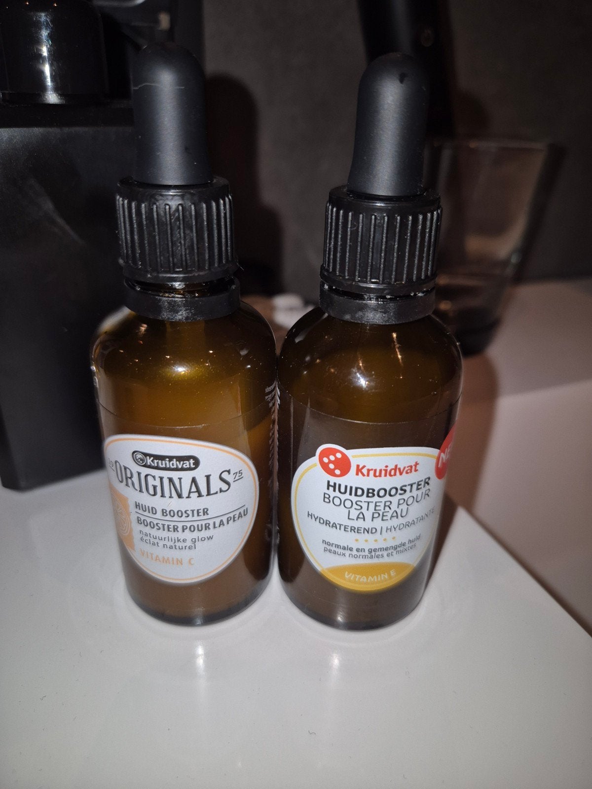 Kruidvat Vitamine C & E Huidbooster Serum, Ophalen of Verzenden, Gebruikt, Gehele gezicht, Verzorging