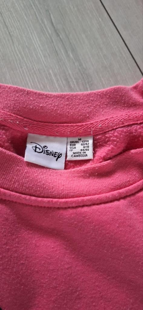 Disney Stitch & Angel sweater - Roze en Zwart, Maat 38/40 (M), Disney, Ophalen of Verzenden, Roze