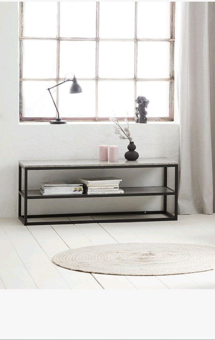 Mooi beton/marmer look tv meubel of sidetable, Huis en Inrichting, Ophalen, 100 tot 150 cm, Zo goed als nieuw, Minder dan 100 cm