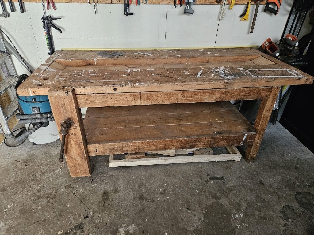 Werkbank, Ophalen, Gebruikt, 70 tot 120 cm, Bankschroef