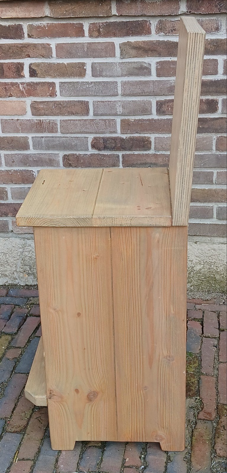 4 Houten barstoelen, barkrukken, barkruk van steigerhout., Ophalen, Gebruikt, Overige kleuren, Vier