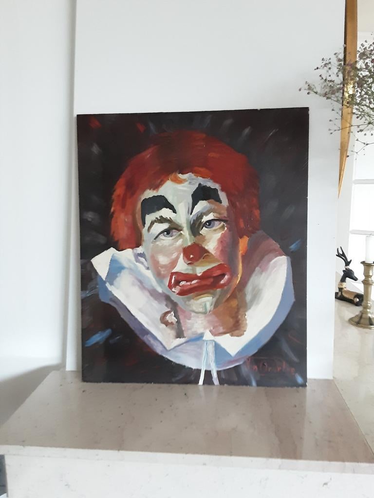 Schilderij met clown, Ophalen