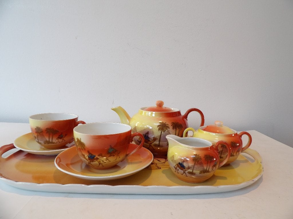 Art Deco Thee/Koffie Servies Victoria Tsjechië, Ophalen of Verzenden