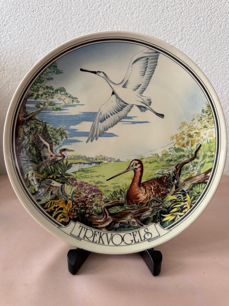 Wandbord WNF Trekvogels 1982 Regina Polychroom, Ophalen of Verzenden
