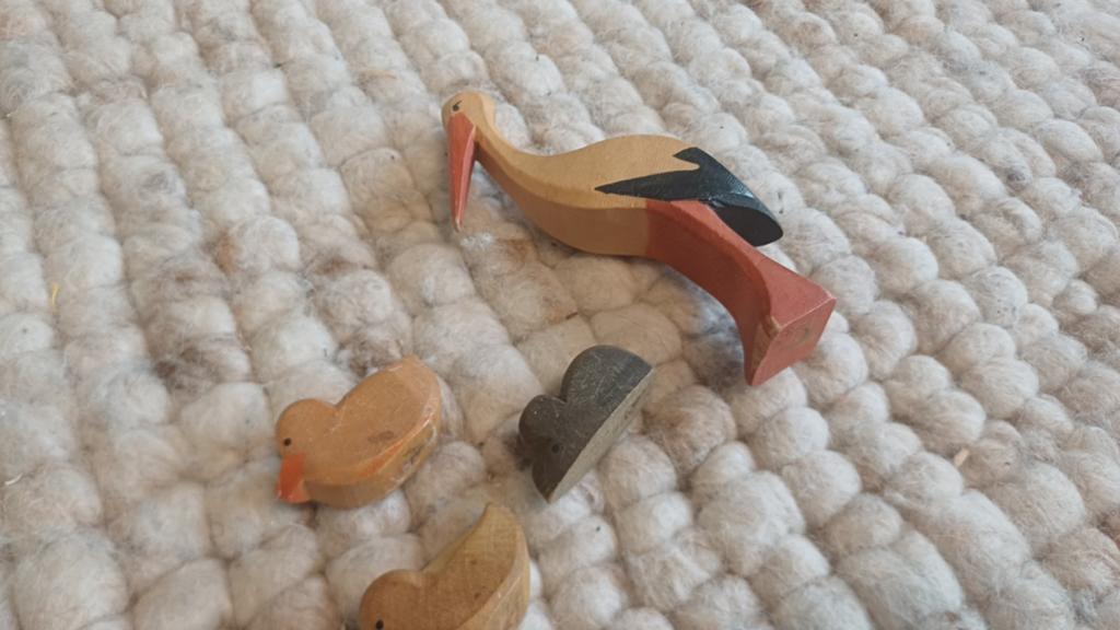 Retro Vintage Ostheimer Houten Ooievaar - Gebruikt, Ophalen of Verzenden