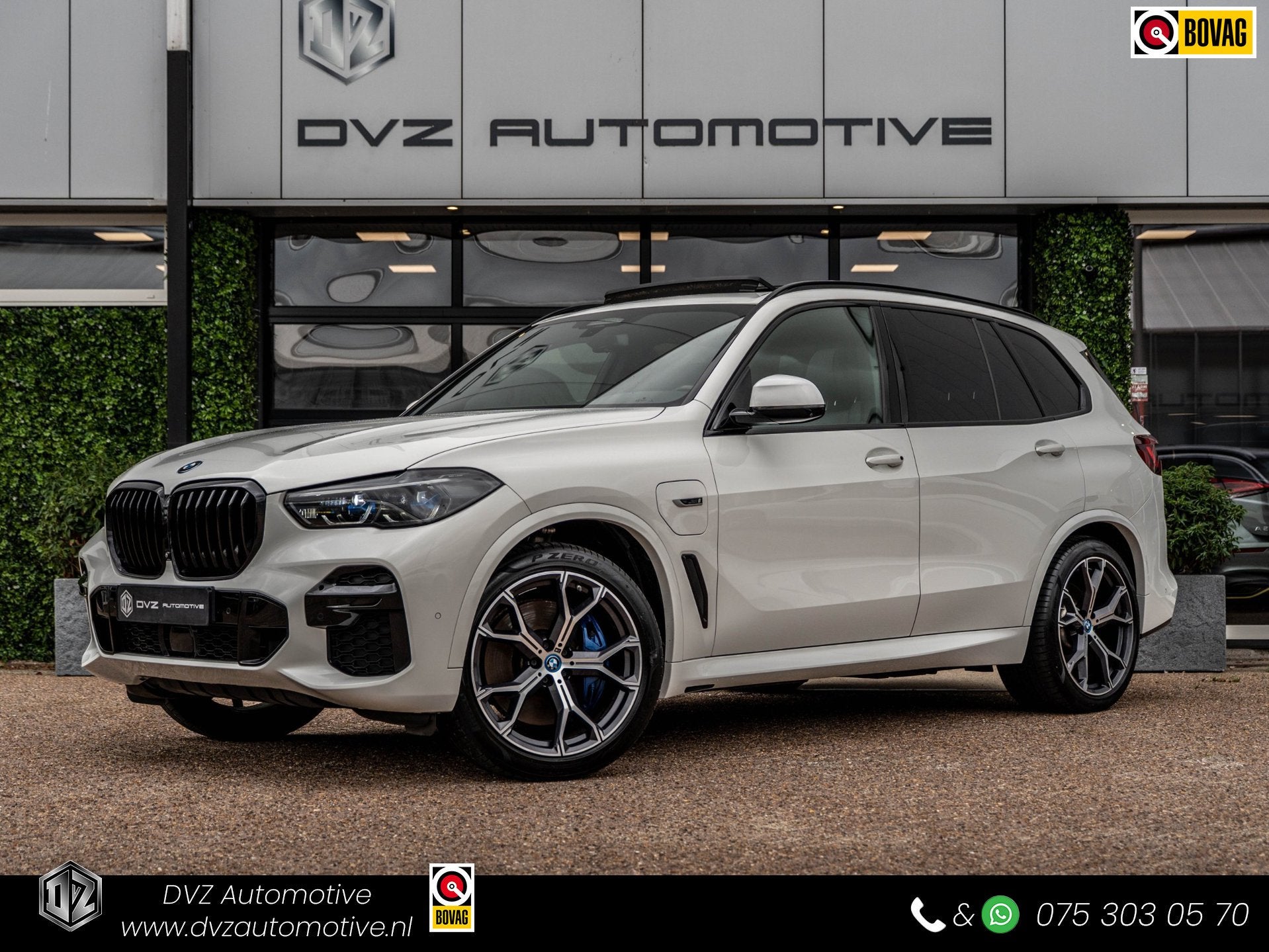 BMW X5 XDrive45e High Executive M-Sport | Pano | Laser | Dri, Auto's, Dealer onderhouden, 394 pk, Met garantie (alle), Wit