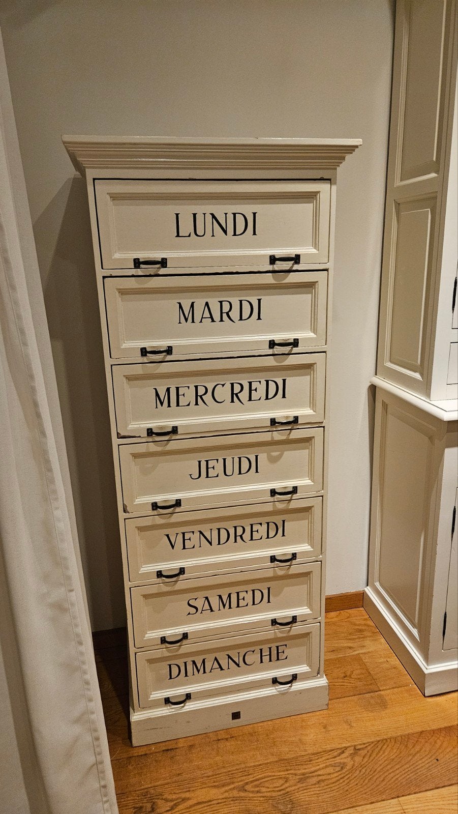Riviera Maison Semainier / Kast met 7 lades, Ophalen, Minder dan 50 cm, Gebruikt, 5 laden of meer