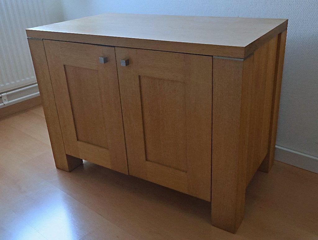 Eiken TV kast, Ophalen, Gebruikt, Eikenhout, 50 tot 100 cm