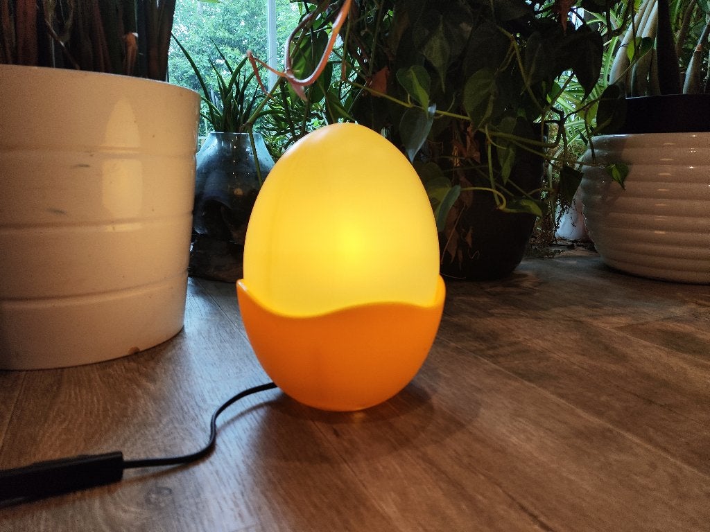 Vintage Madai Egg Lamp C. Baroni & M. Patrini, Huis en Inrichting, Lampen | Tafellampen, Ophalen of Verzenden, Kunststof