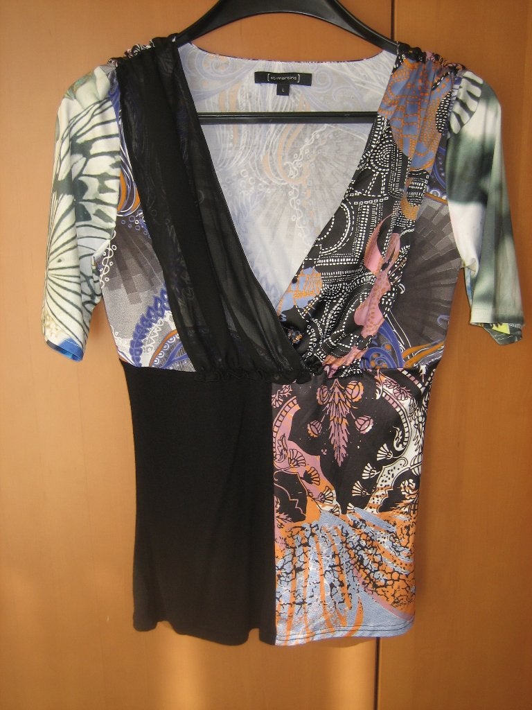 Chique shirt van Zweeds Design: ST. MARTINS maat L snazzeys, Kleding | Dames, Meerkleurig, Maat 42/44 (L), Nieuw, Ophalen of Verzenden