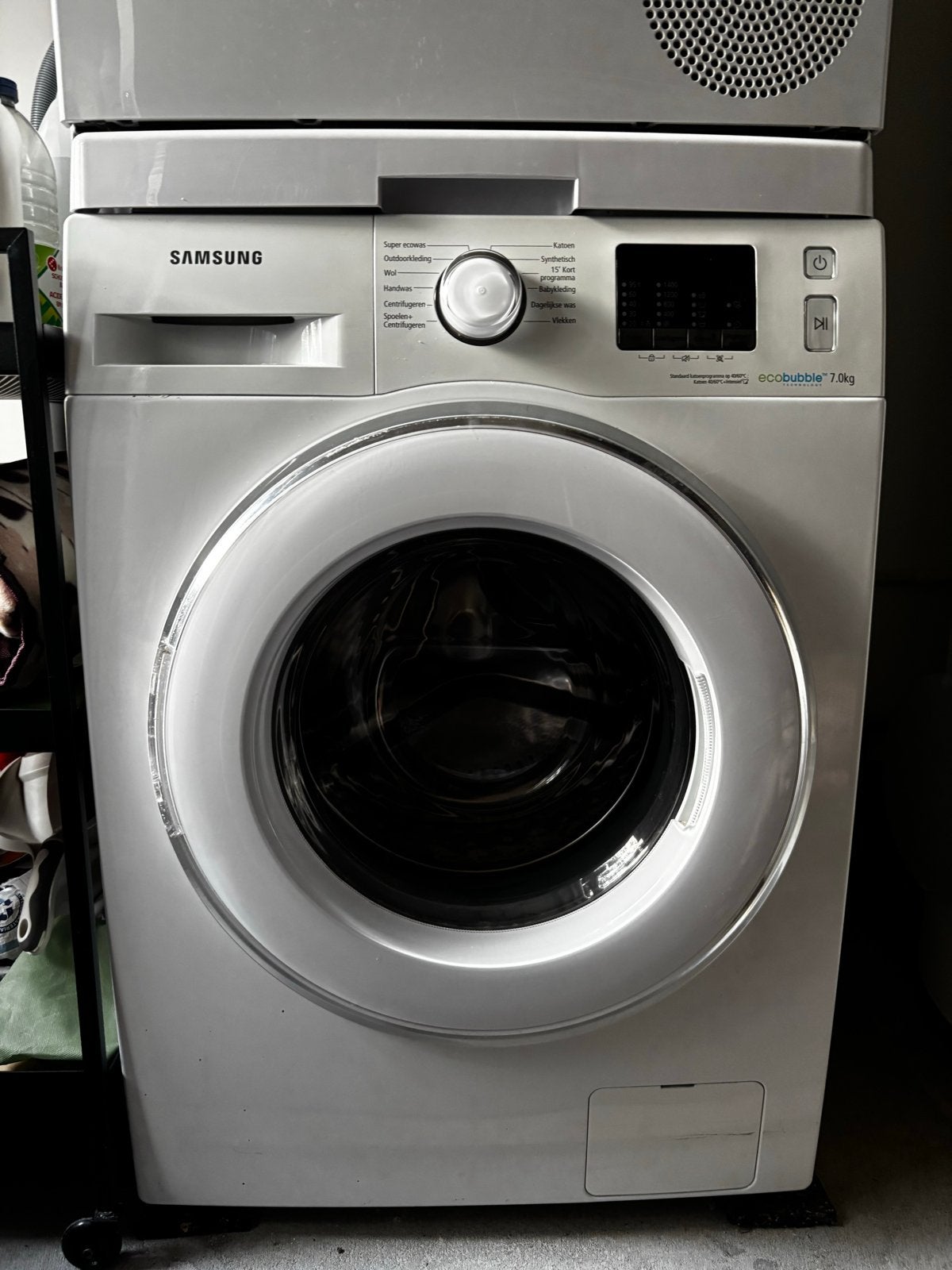 Samsung EcoBubble 7.0kg Wasmachine - Werkt nog goed!, Ophalen, Gebruikt, Voorlader, Kort programma