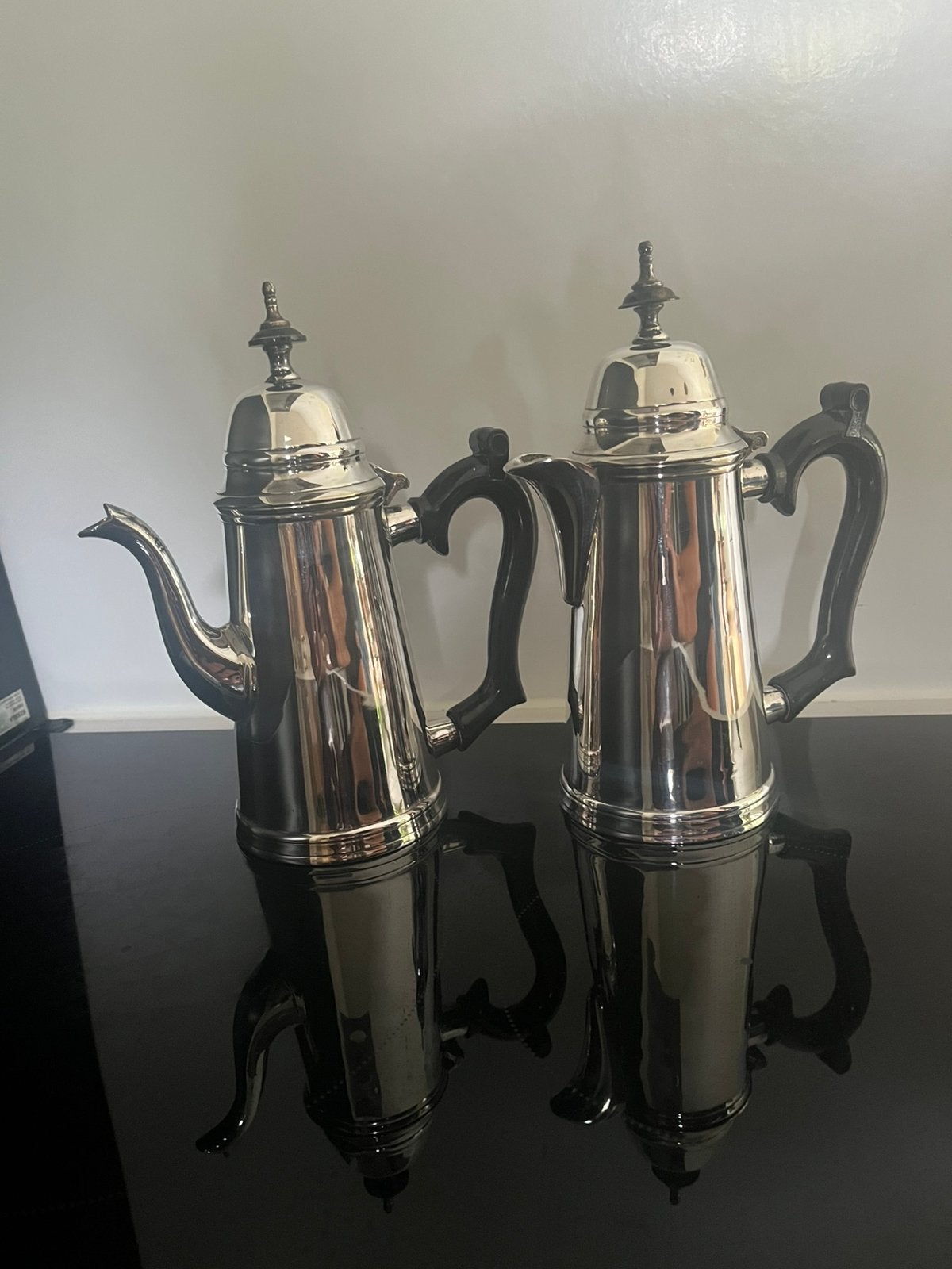 Verzilverde koffie/thee kan, Antiek en Kunst, Antiek | Tin, Ophalen of Verzenden