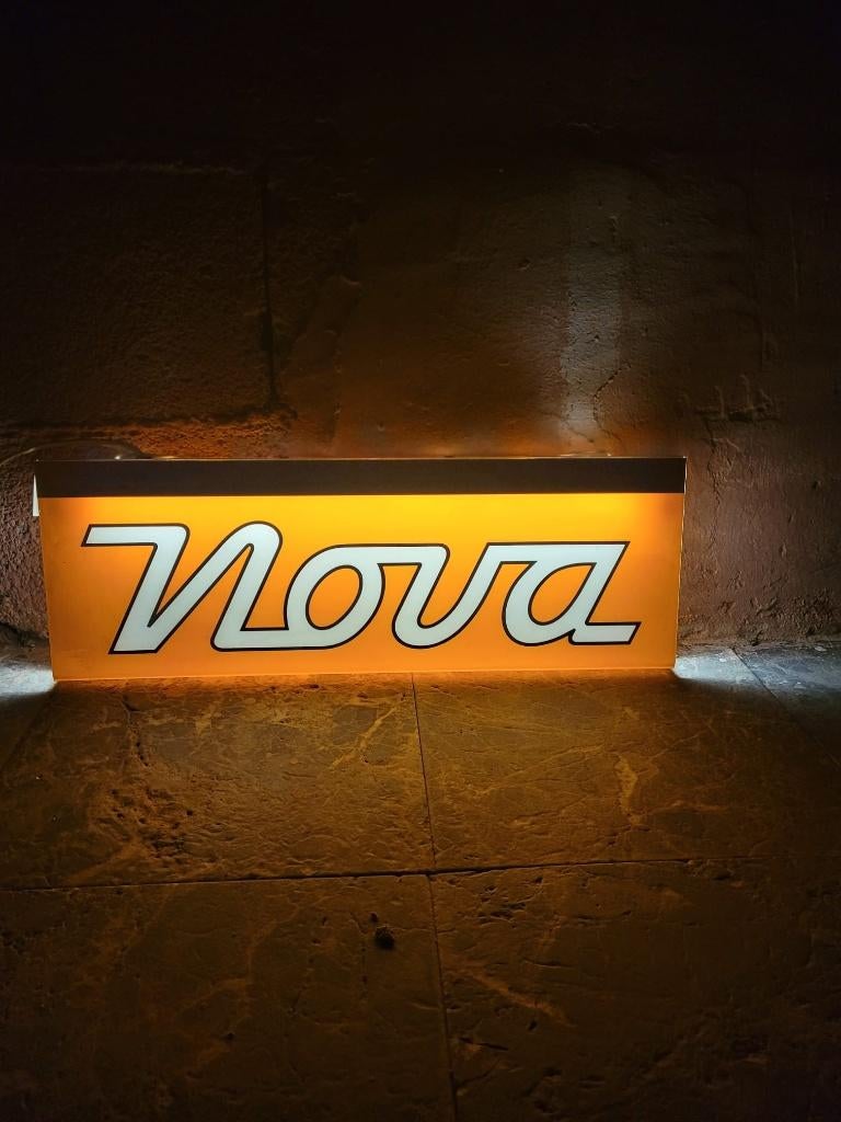 Reclame lichtbak, Nova, Vintage, Verzenden, Zo goed als nieuw, Lichtbak of (neon) lamp