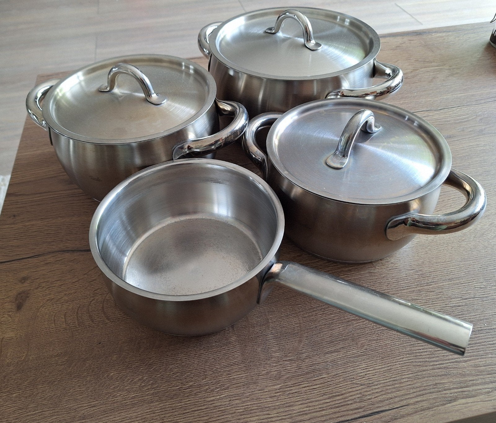 Fissler Pannenset - Hoogwaardige RVS Kookpannen, Gebruikt, Pannenset, Ophalen of Verzenden, Fissler