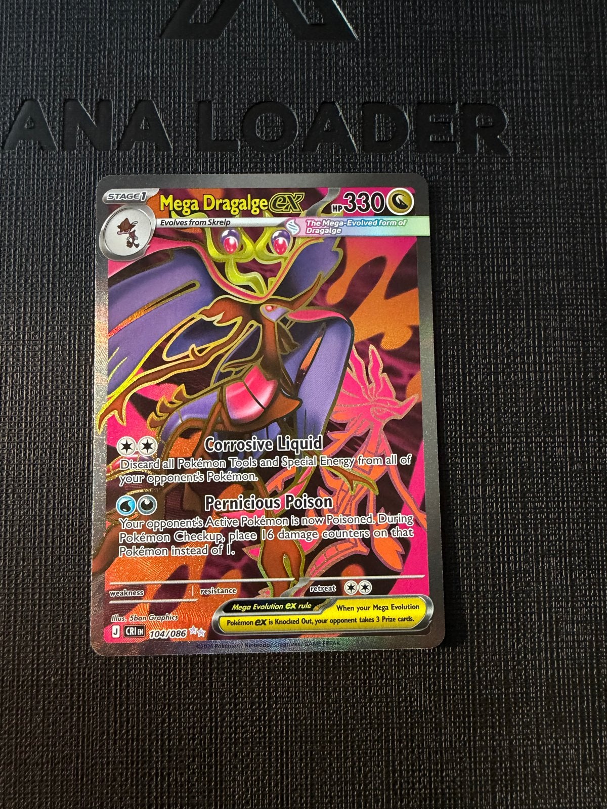 Mega Dragalge EX 104/086 NM - Pokémon Kaart, Ophalen of Verzenden, Zo goed als nieuw, Losse kaart, Foil