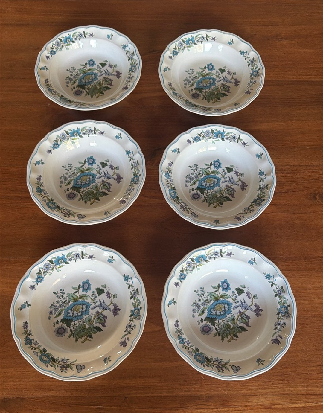 6 Spode Mulberry diepe borden, Huis en Inrichting, Ophalen of Verzenden, Zo goed als nieuw, Bord(en), Overige stijlen