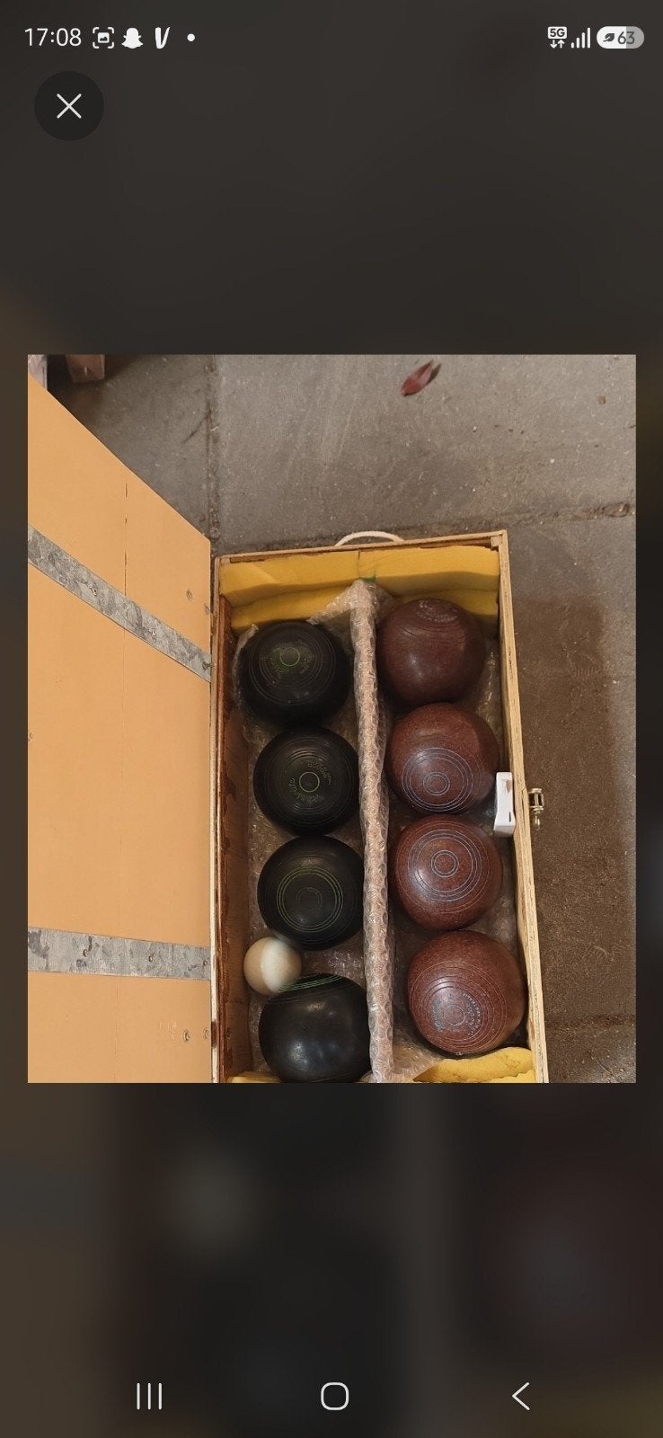 Complete Lawn Bowls Set in Houten Kist, Sport en Fitness, Ophalen of Verzenden, Gebruikt