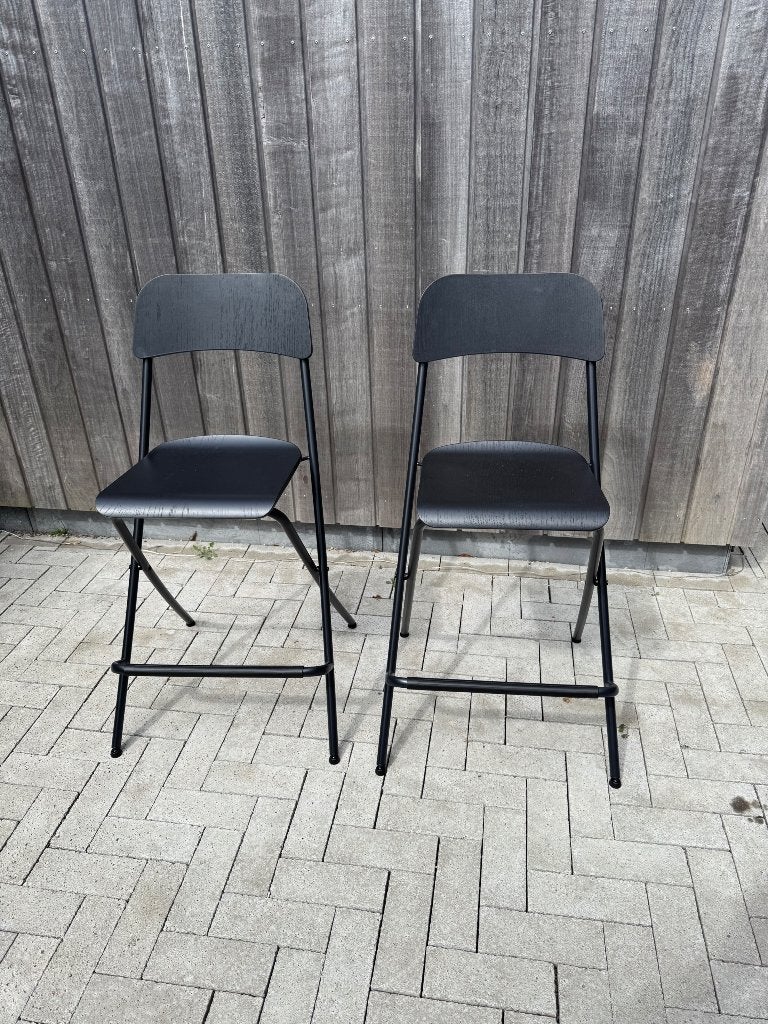 Barkrukken IKEA FRANKLIN zwart, Huis en Inrichting, Ophalen, Met voetsteun, 60 tot 90 cm, Zo goed als nieuw