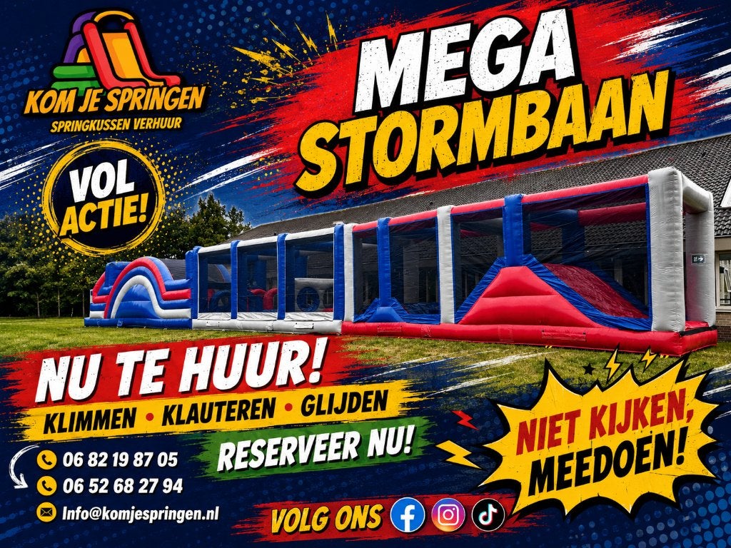 Mega Stormbaan huren Grote hindernisbaan vol actie, Ophalen, Overige