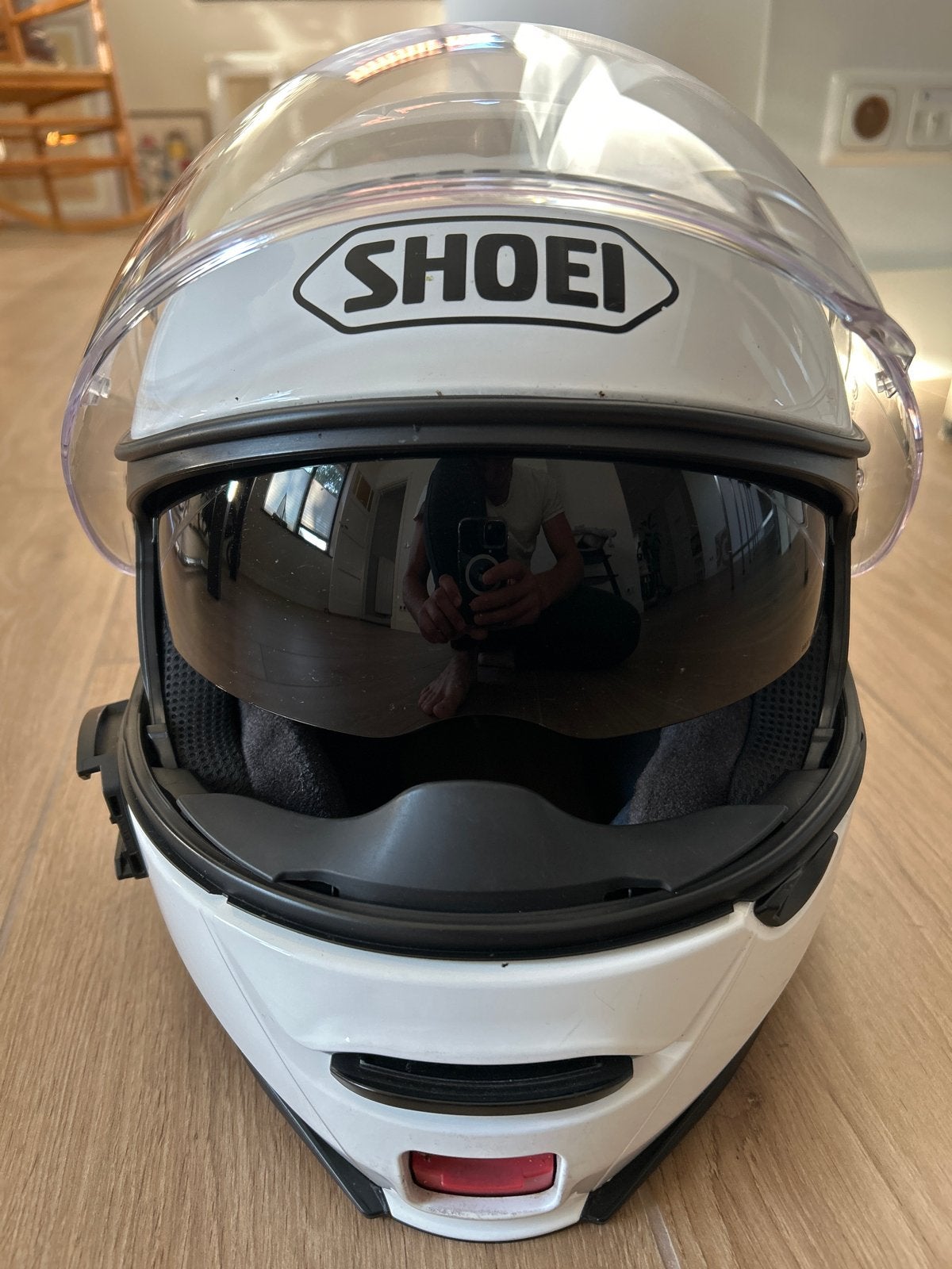 Shoei Neotec II Systeemhelm incl Sena SRL2 - Wit, M, Systeemhelm, Heren, Ophalen of Verzenden