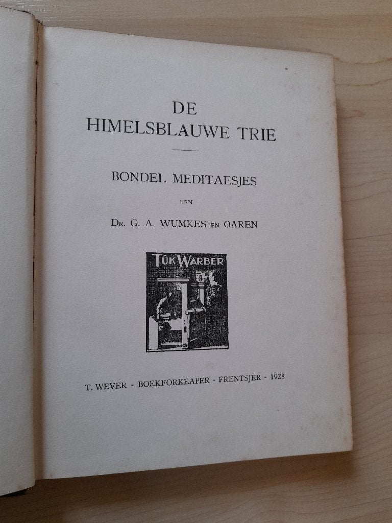 DE HIMELSBLAUWE TRIE BONDEL MEDITAESJES GA Wumkes friestalig, Ophalen of Verzenden, Zo goed als nieuw